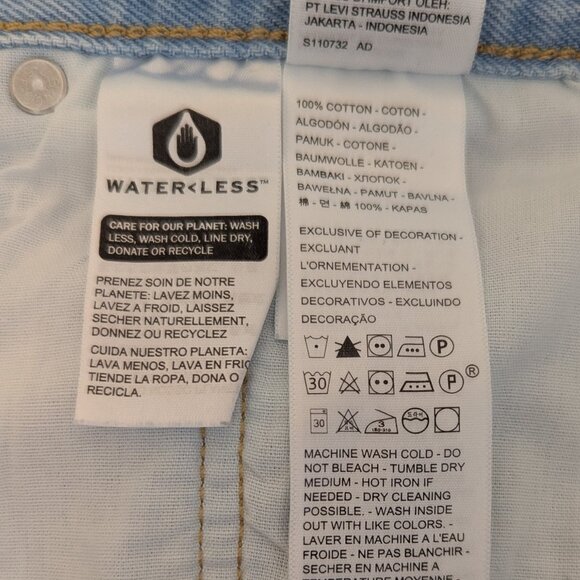 Levi's distressed jean shorts, size 30, button fly - Picture 3 of 4